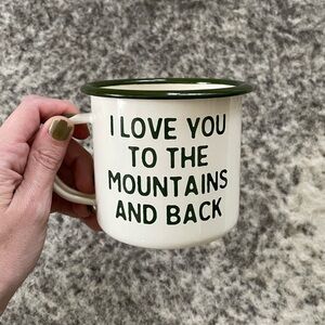 💚 I Love You 💚 to the Mountains Enamel Camp Mug